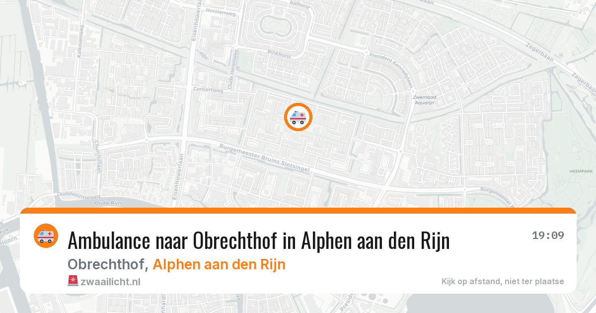 Ambulance naar Obrechthof in Alphen aan den Rijn — 4 aug 2026