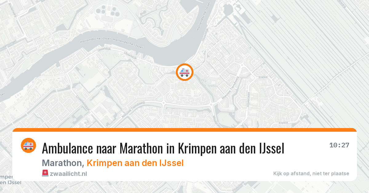Ambulance naar Marathon in Krimpen aan den IJssel — 6 aug 2026