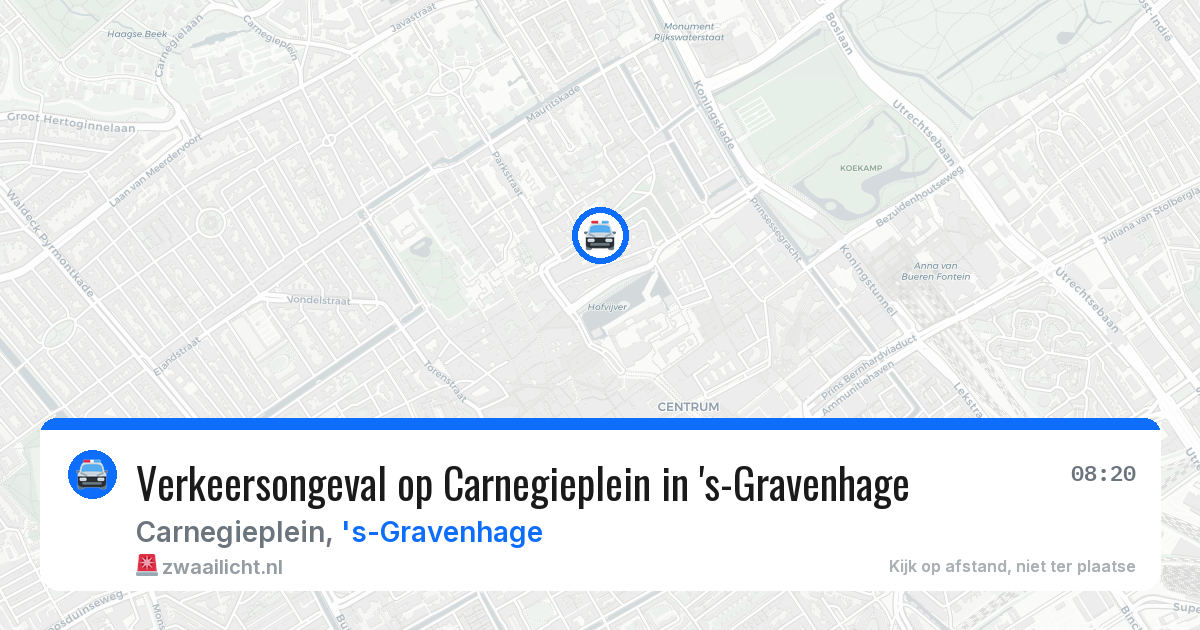 Verkeersongeval op Carnegieplein in 's-Gravenhage — 28 jan 2026