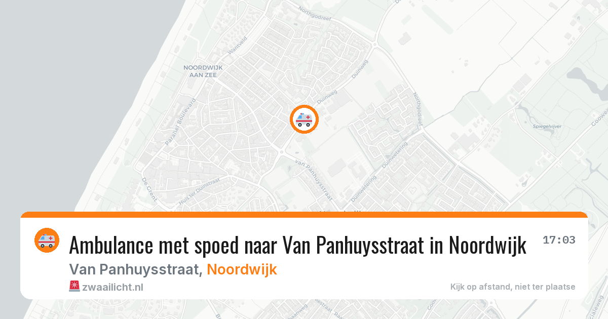 Ambulance met spoed naar Van Panhuysstraat in Noordwijk — 29 jan 2026