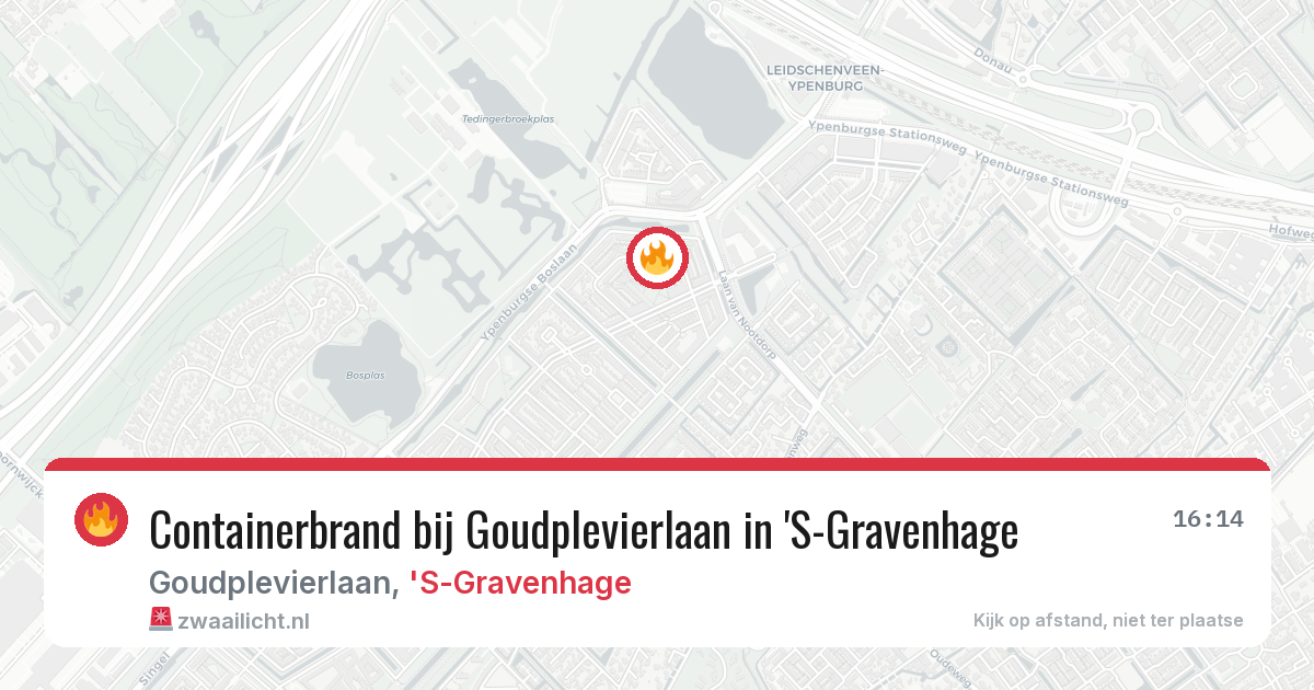 Containerbrand bij Goudplevierlaan in 'S-Gravenhage — 4 mei 2026