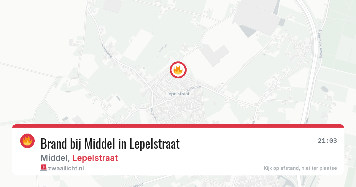 Brand bij Middel in Lepelstraat — 14 jun 2026