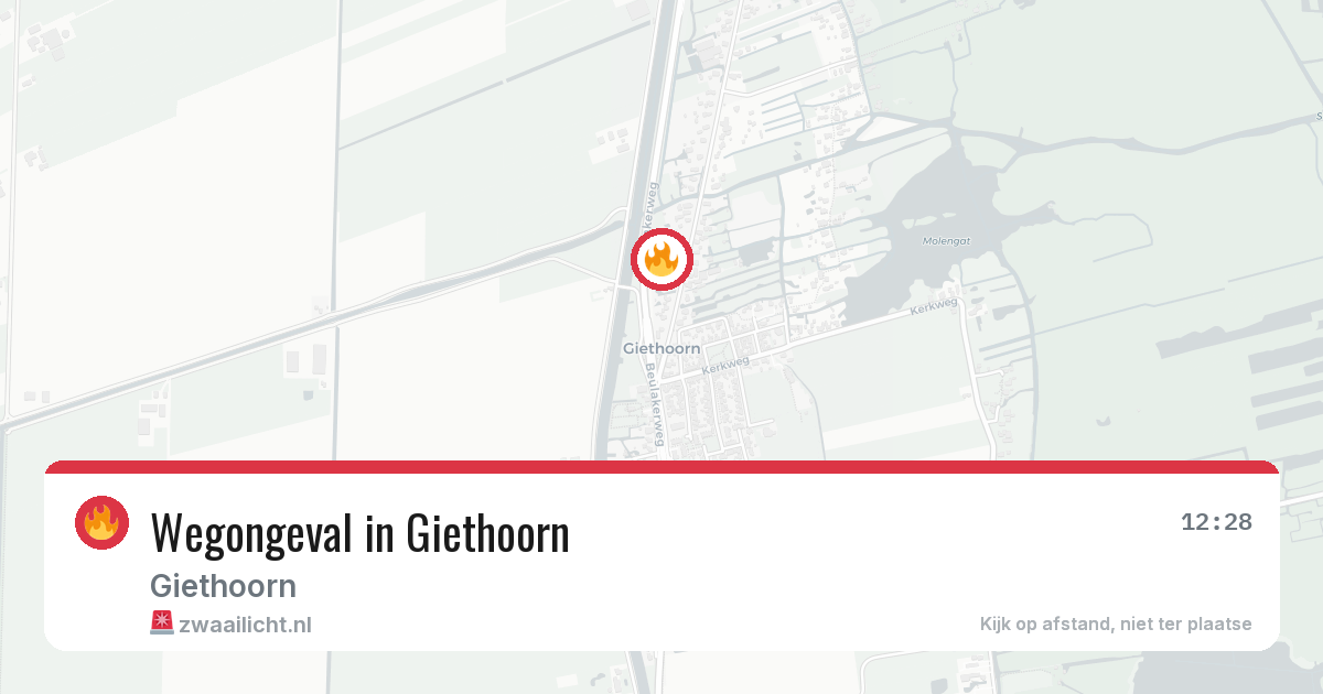 Wegongeval in Giethoorn — 3 aug 2026