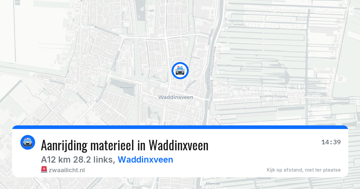 Aanrijding materieel in Waddinxveen — 10 apr 2026
