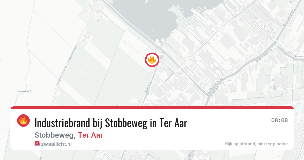 Industriebrand bij Stobbeweg in Ter Aar — 3 aug 2026