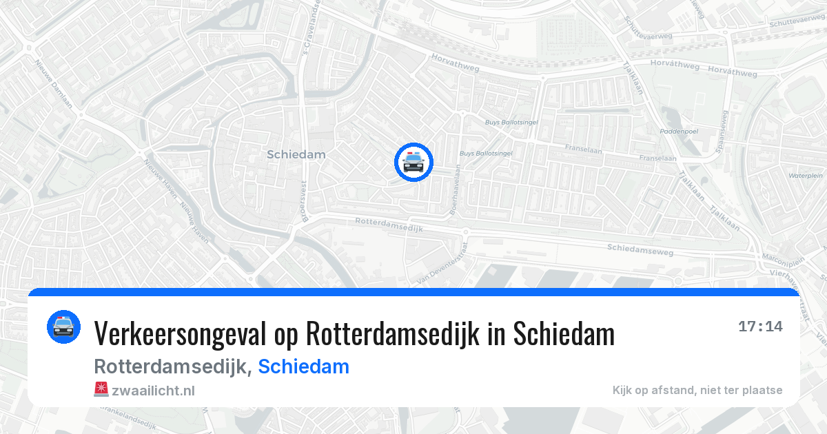 Verkeersongeval op Rotterdamsedijk in Schiedam — 4 jun 2026
