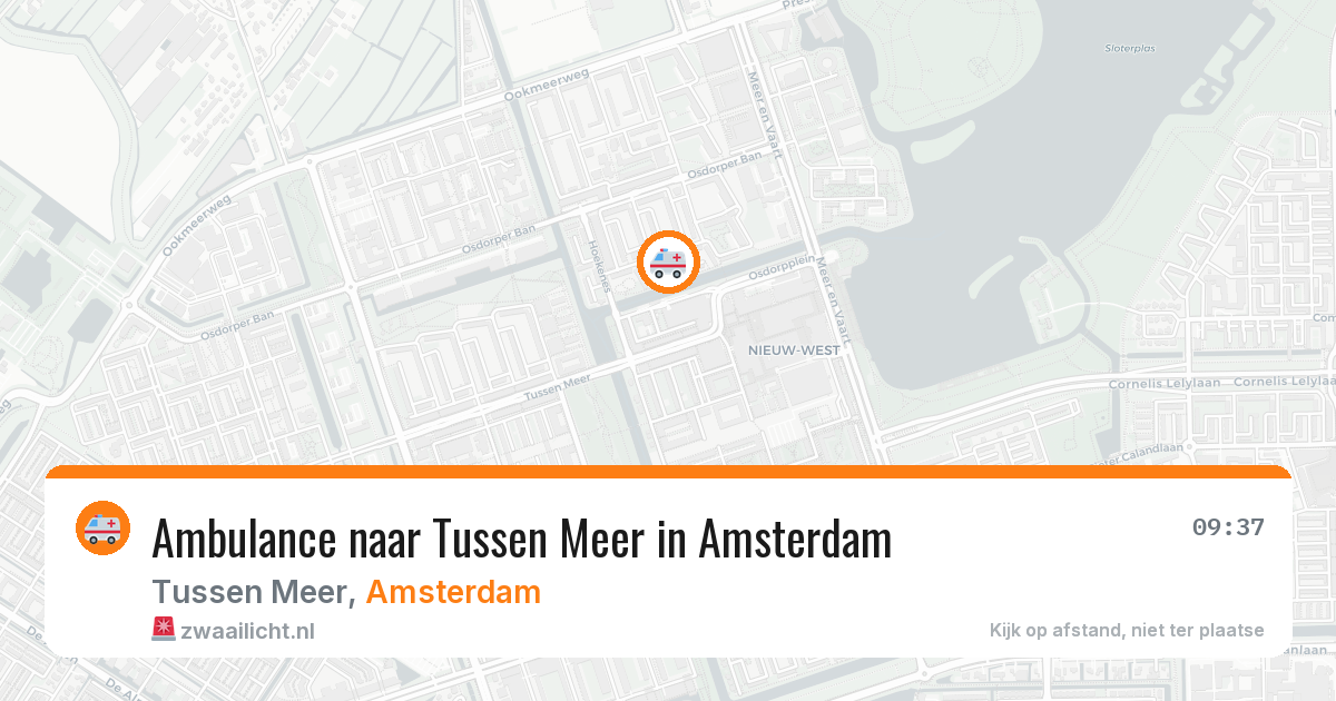 Ambulance naar Tussen Meer in Amsterdam — 2 apr 2026