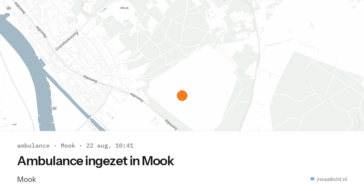 Ambulance ingezet in Mook — 22 aug 2026