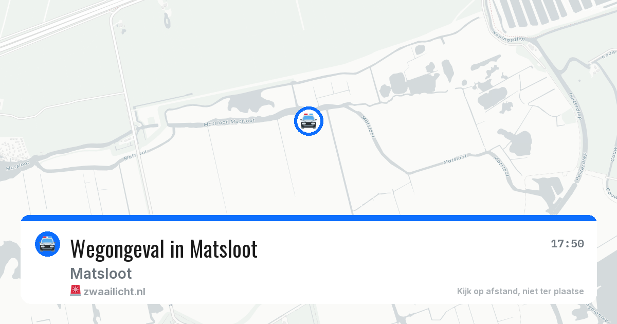 Wegongeval in Matsloot — 25 jun 2026