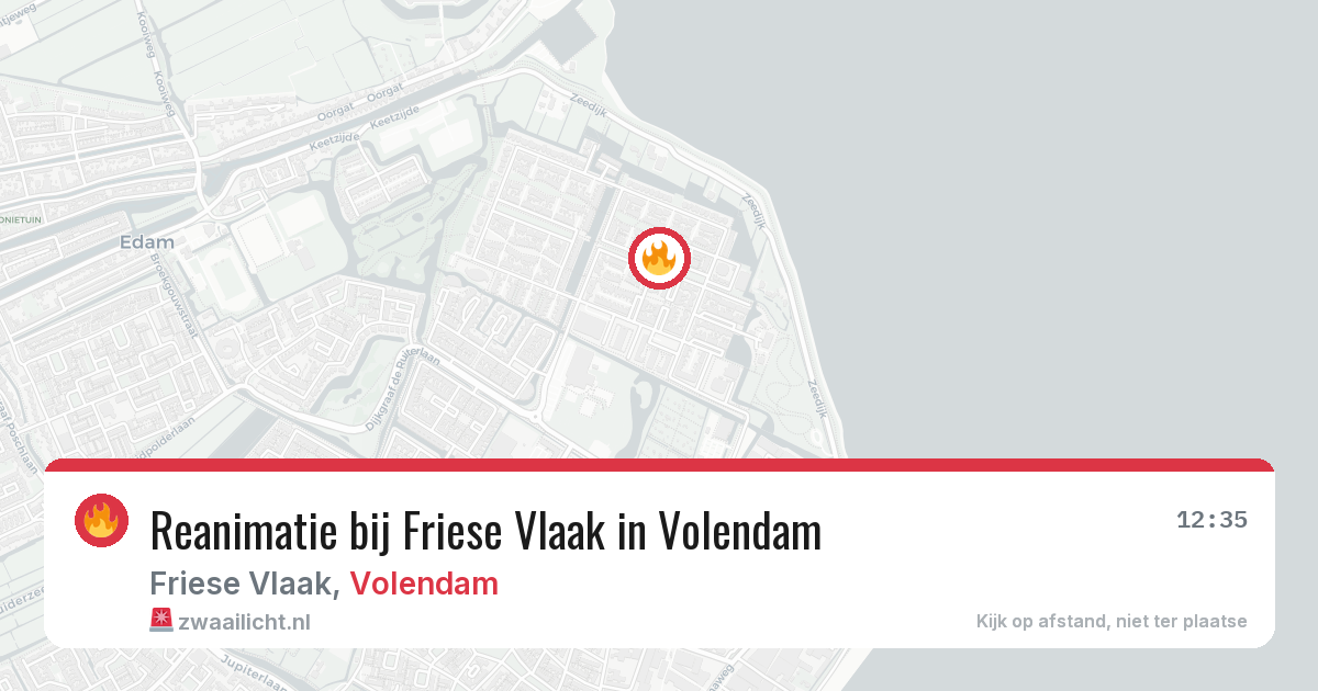 Reanimatie bij Friese Vlaak in Volendam — 29 jan 2026