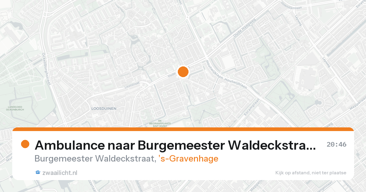 Ambulance naar Burgemeester Waldeckstraat in 's-Gravenhage — 4 mei 2026