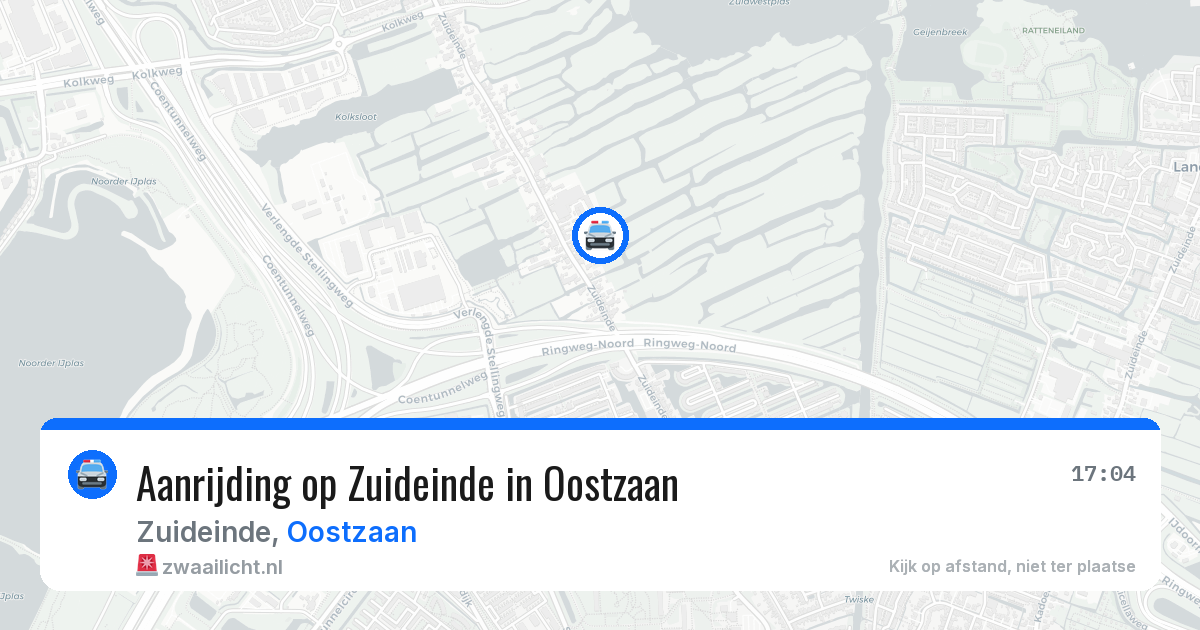 Aanrijding op Zuideinde in Oostzaan — 1 apr 2026