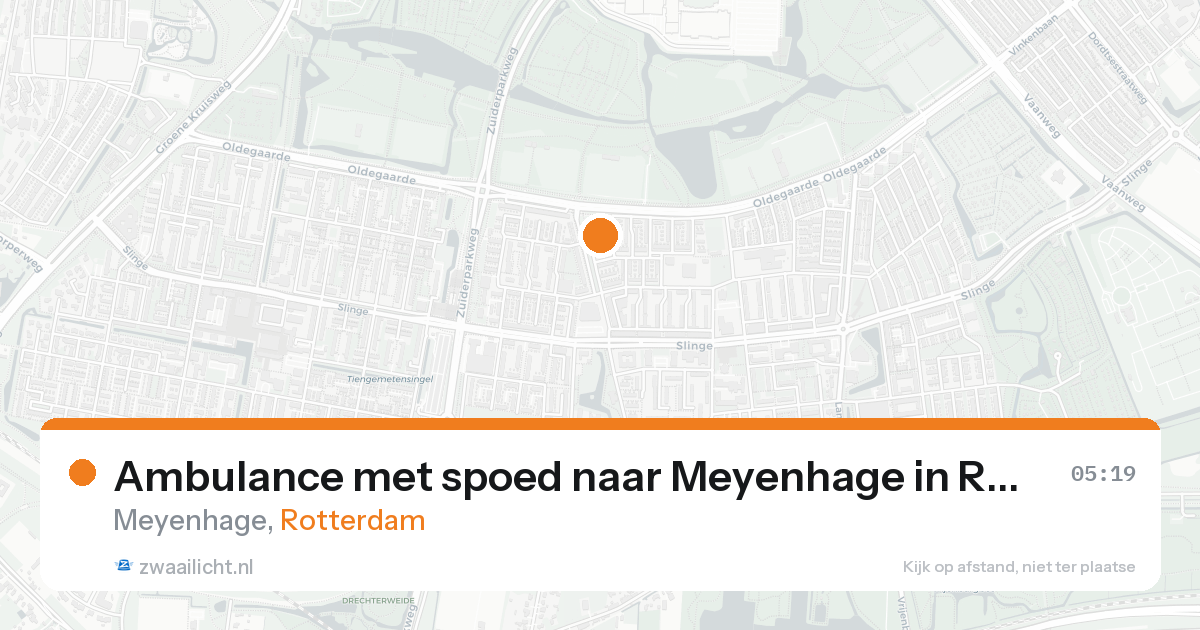 Ambulance met spoed naar Meyenhage in Rotterdam — 19 aug 2026