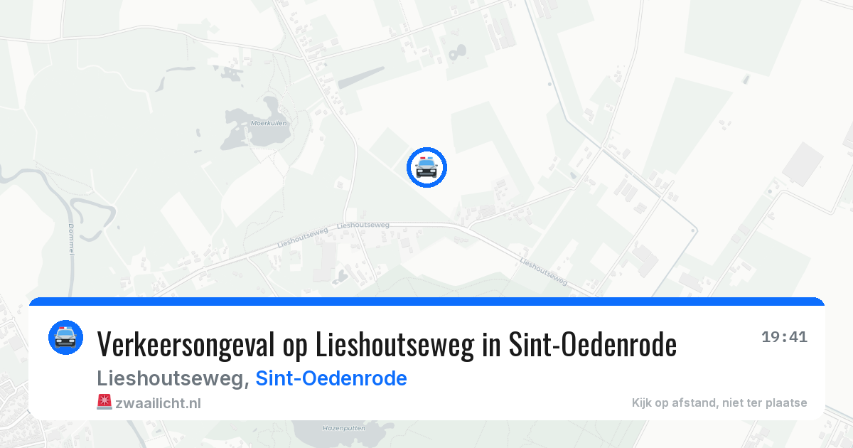 Verkeersongeval op Lieshoutseweg in Sint-Oedenrode — 7 mrt 2026