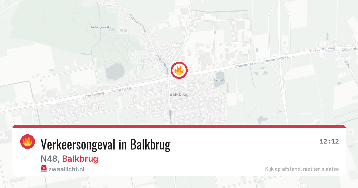 Verkeersongeval in Balkbrug — 21 jun 2026