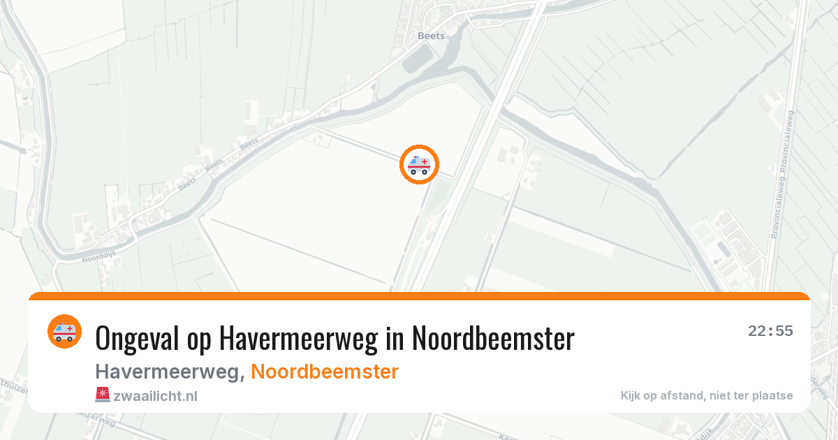 Ongeval op Havermeerweg in Noordbeemster — 23 jan 2026
