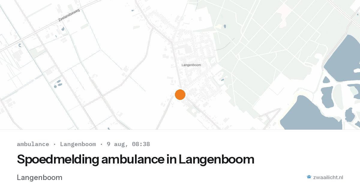 Spoedmelding ambulance in Langenboom — 9 aug 2026