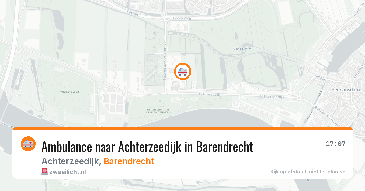 Ambulance naar Achterzeedijk in Barendrecht — 1 aug 2026