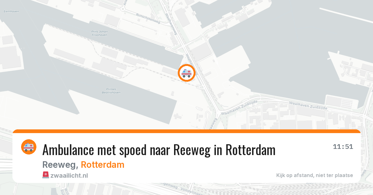 Ambulance met spoed naar Reeweg in Rotterdam — 18 mei 2026