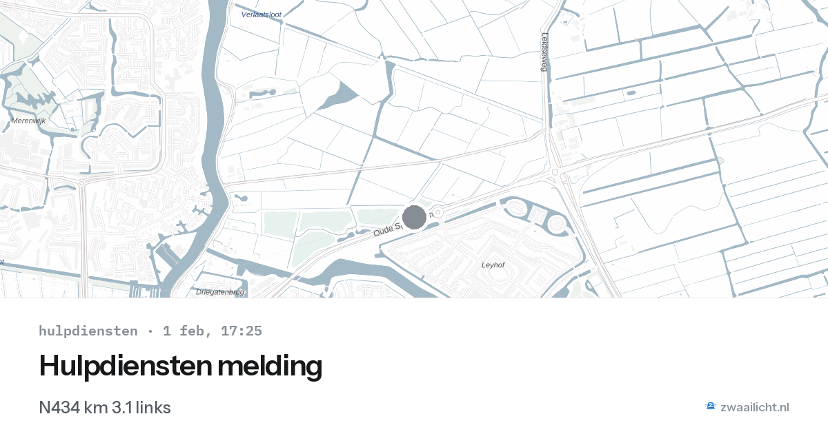 Hulpdiensten melding — 1 feb 2026 | 🚨 Zwaailicht.nl