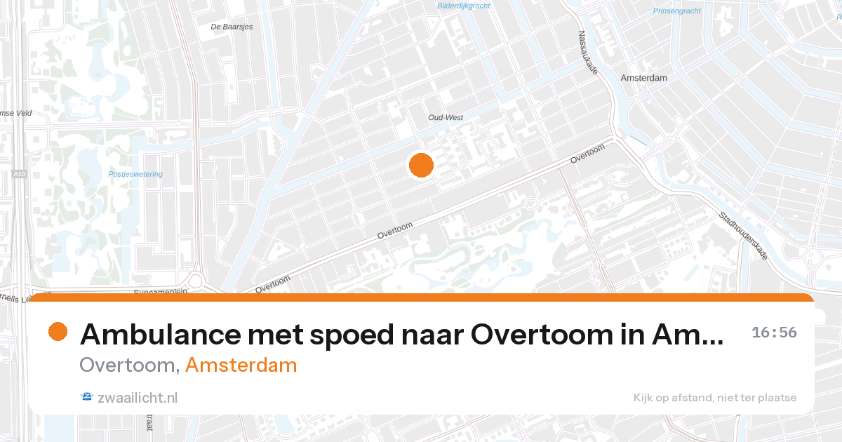 Ambulance met spoed naar Overtoom in Amsterdam — 27 aug 2026