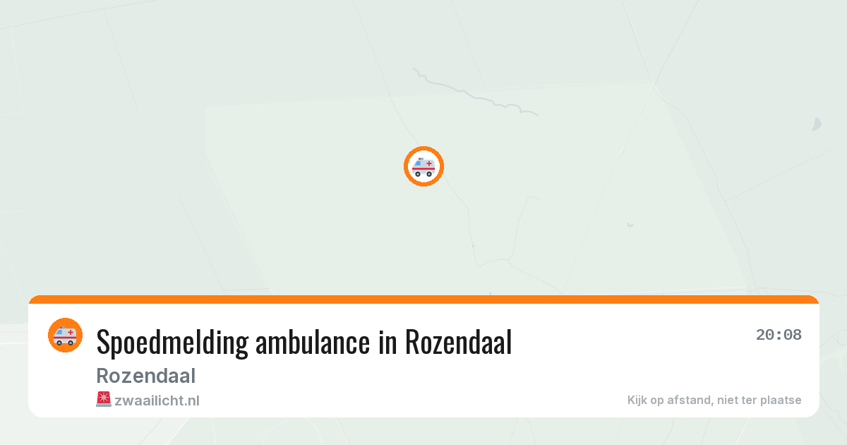 Spoedmelding ambulance in Rozendaal — 14 aug 2026