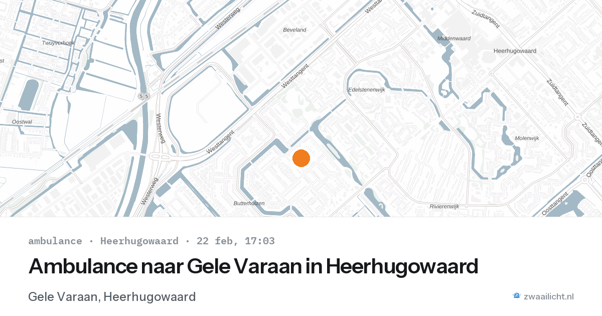 Ambulance naar Gele Varaan in Heerhugowaard — 22 feb 2026