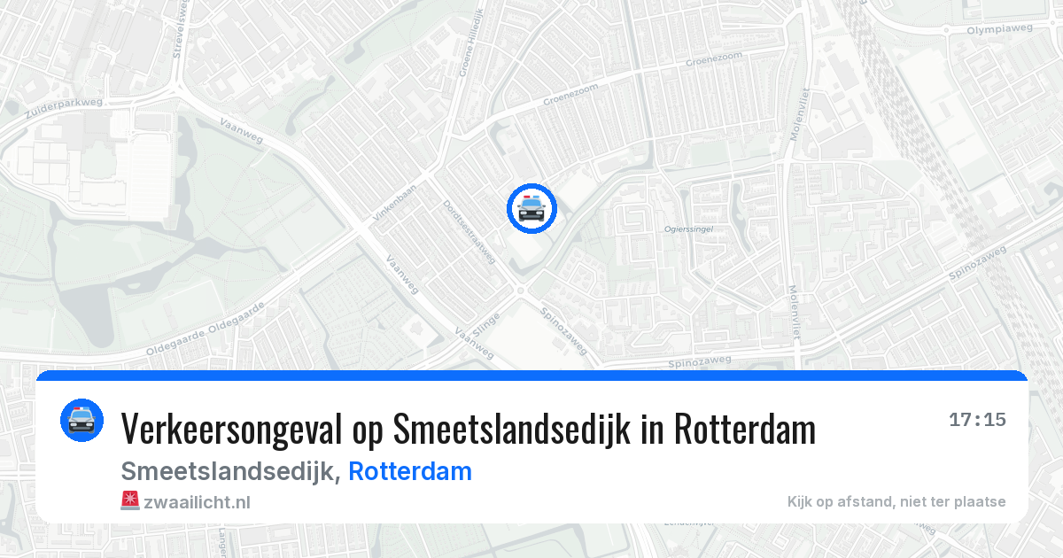 Verkeersongeval op Smeetslandsedijk in Rotterdam — 5 aug 2026