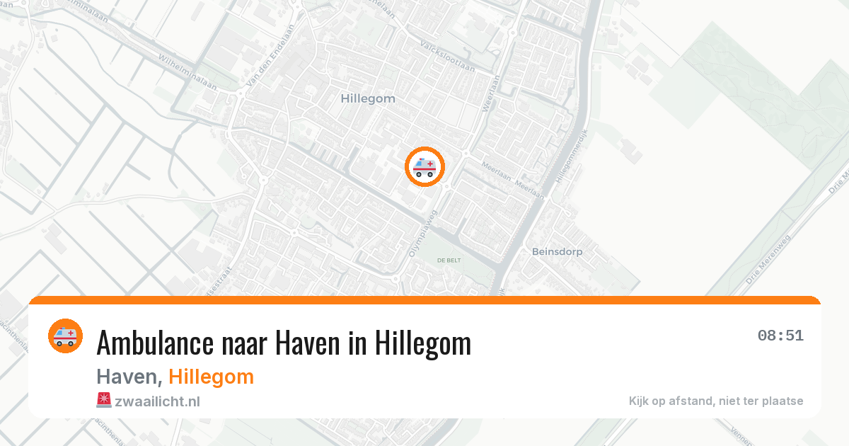 Ambulance naar Haven in Hillegom — 25 jul 2026