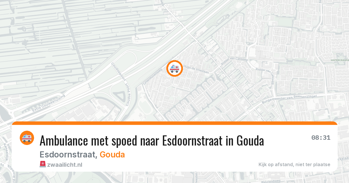 Ambulance met spoed naar Esdoornstraat in Gouda — 28 apr 2026