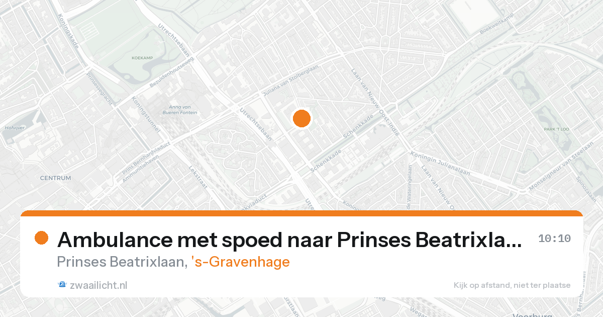 Ambulance met spoed naar Prinses Beatrixlaan in 's-Gravenhage — 20 aug 2026