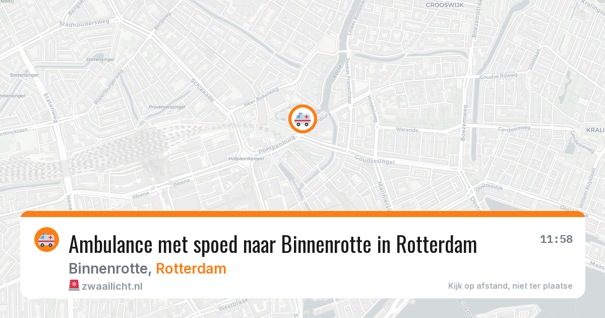 Ambulance met spoed naar Binnenrotte in Rotterdam — 28 jul 2026