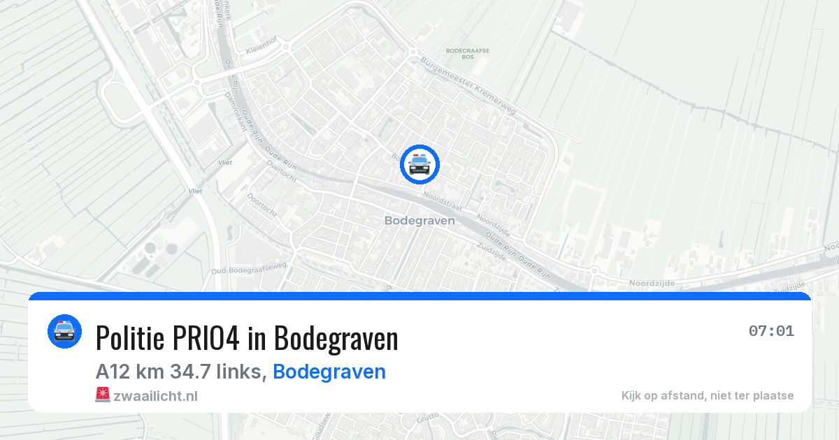 Politie PRIO4 in Bodegraven — 30 jul 2026 | 🚨 Zwaailicht.nl