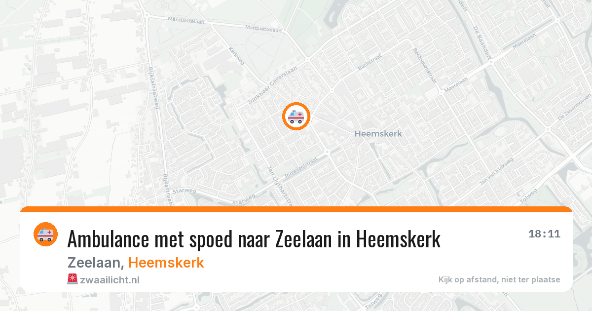 Ambulance met spoed naar Zeelaan in Heemskerk — 11 mei 2026