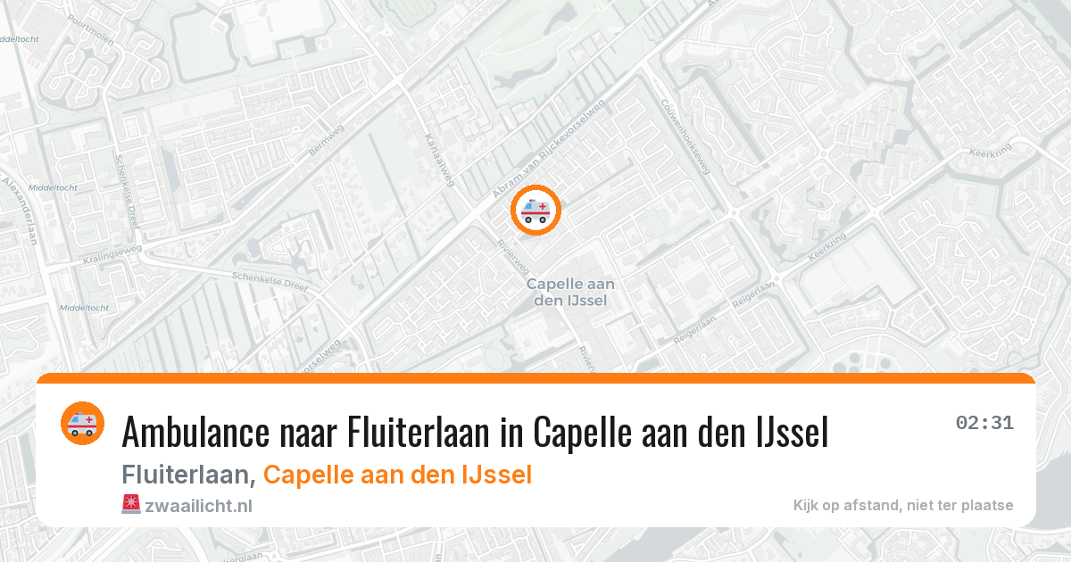 Ambulance naar Fluiterlaan in Capelle aan den IJssel — 8 jun 2026
