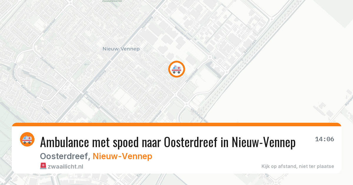 Ambulance met spoed naar Oosterdreef in Nieuw-Vennep — 20 jun 2026