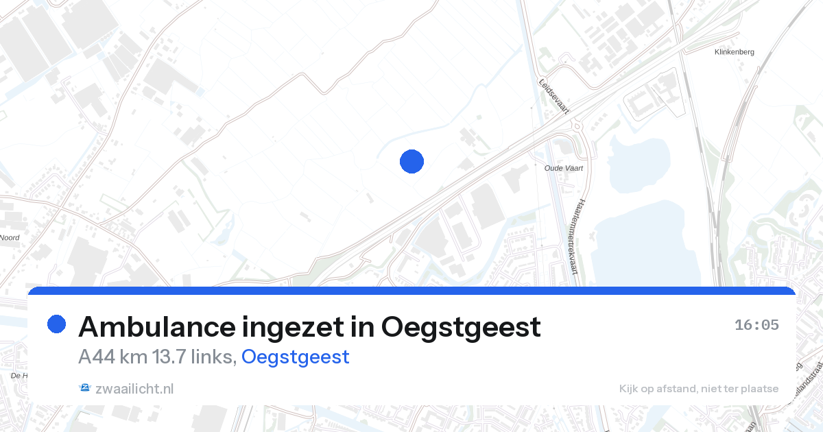Ambulance ingezet in Oegstgeest — 27 aug 2026