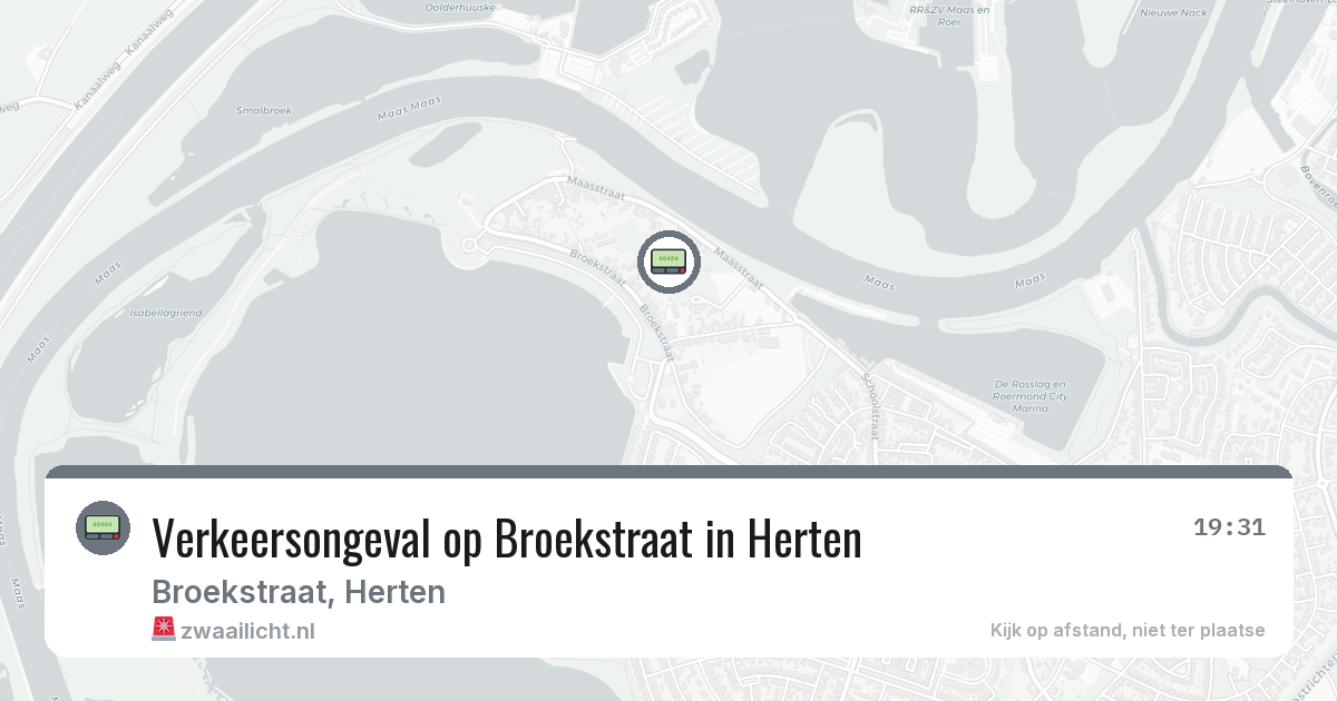 Verkeersongeval op Broekstraat in Herten — 5 aug 2026
