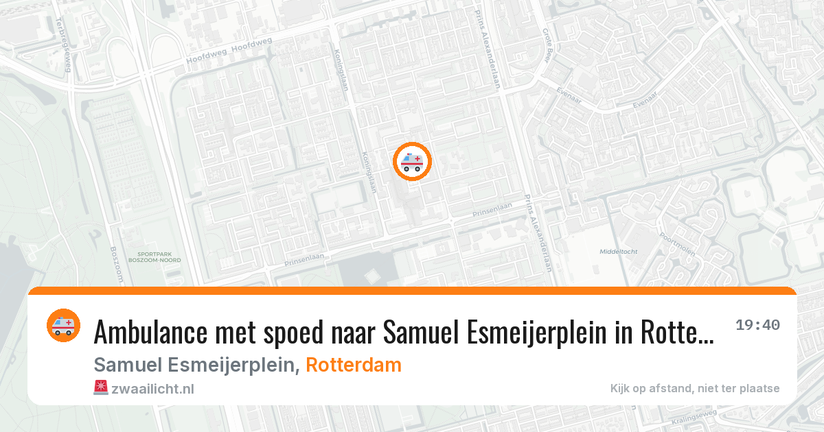 Ambulance met spoed naar Samuel Esmeijerplein in Rotterdam — 13 mrt 2026