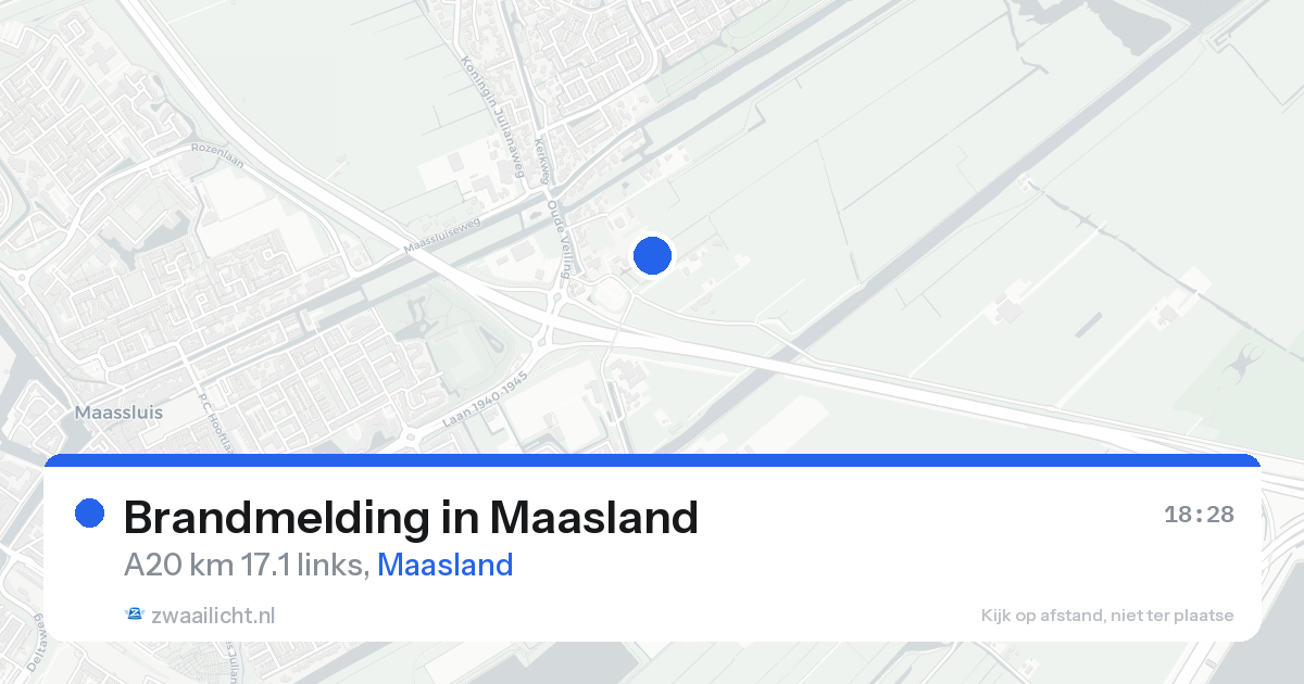 Brandmelding in Maasland — 21 aug 2026
