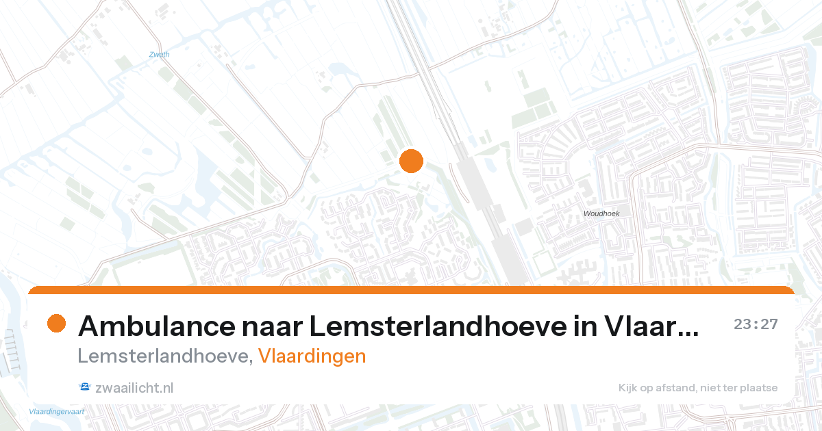 Ambulance naar Lemsterlandhoeve in Vlaardingen — 16 mrt 2026