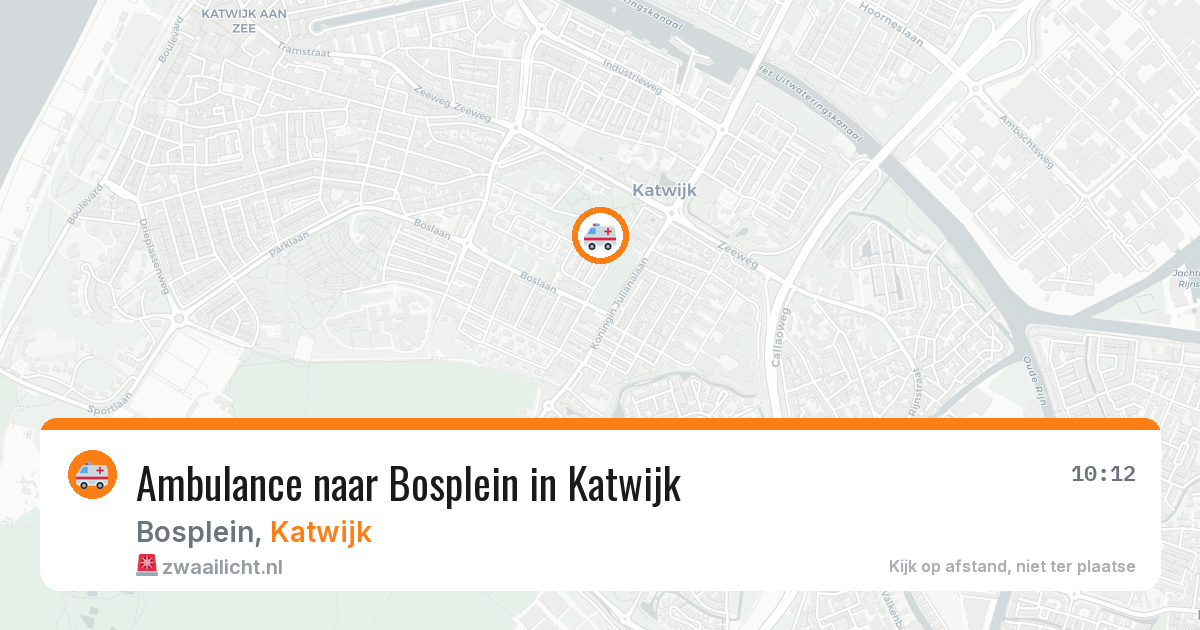 Ambulance naar Bosplein in Katwijk — 16 mrt 2026