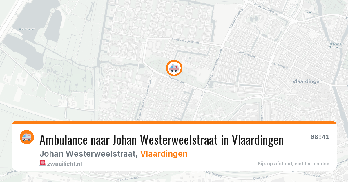 Ambulance naar Johan Westerweelstraat in Vlaardingen — 16 jun 2026