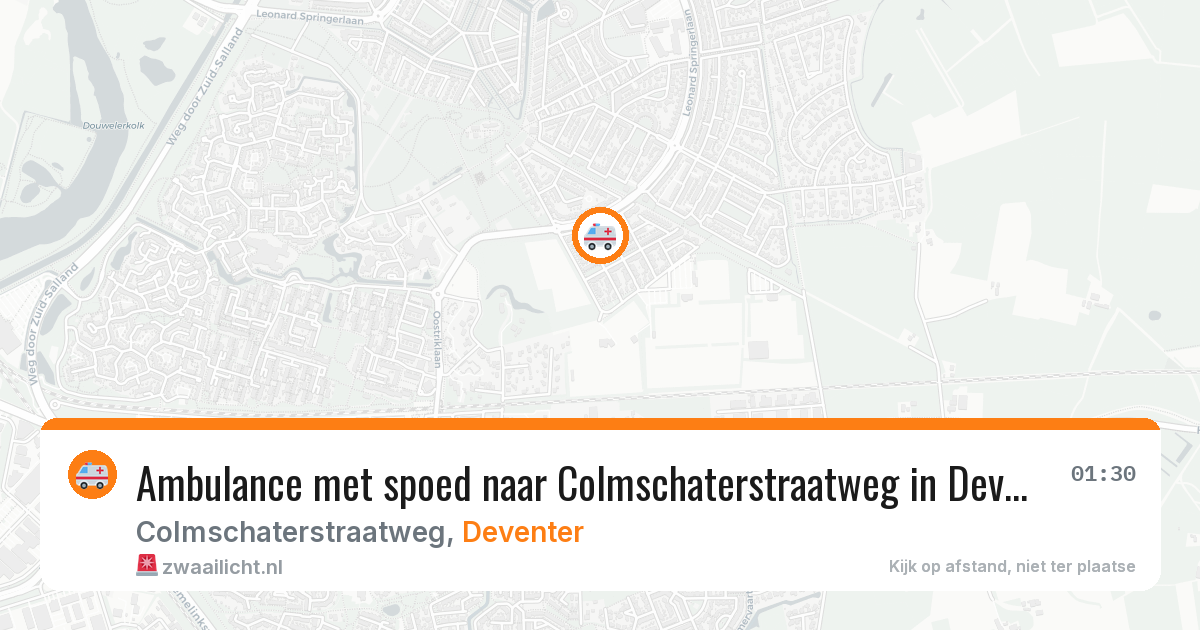 Ambulance met spoed naar Colmschaterstraatweg in Deventer — 30 mei 2026