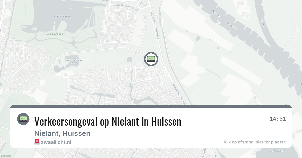 Verkeersongeval op Nielant in Huissen — 23 apr 2026