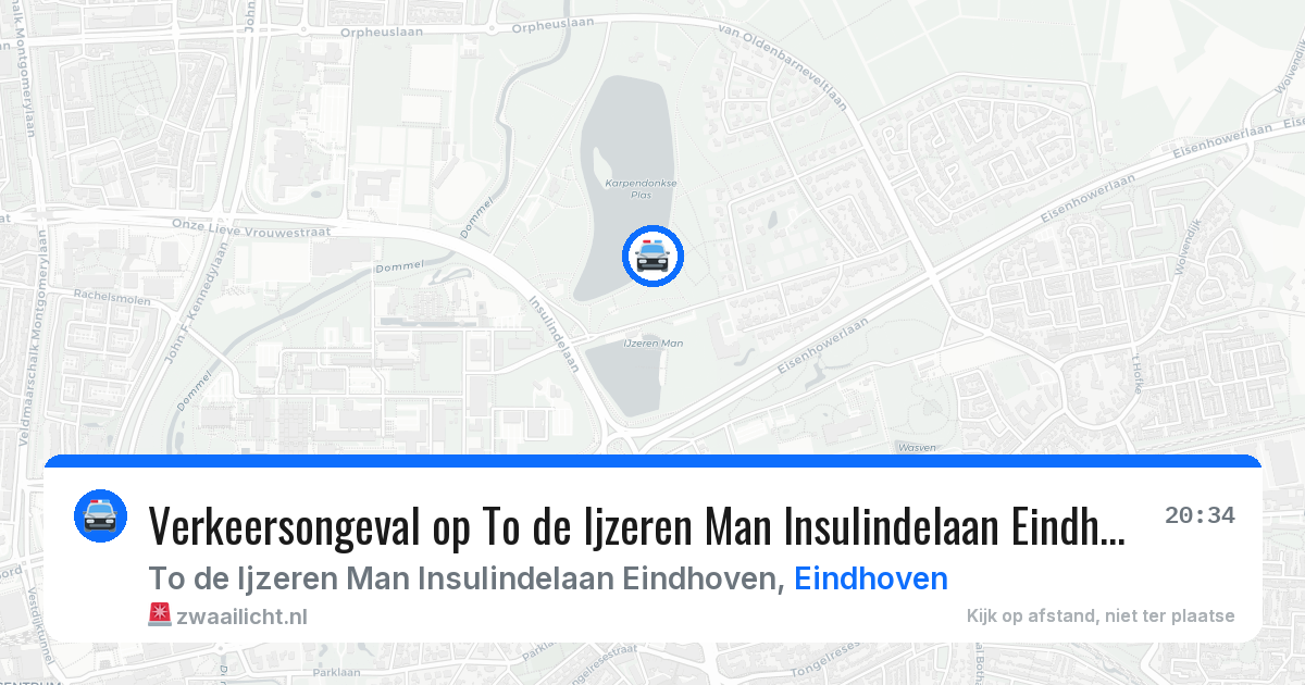 Verkeersongeval op To de Ijzeren Man Insulindelaan Eindhoven in Eindhoven — 18 jun 2026
