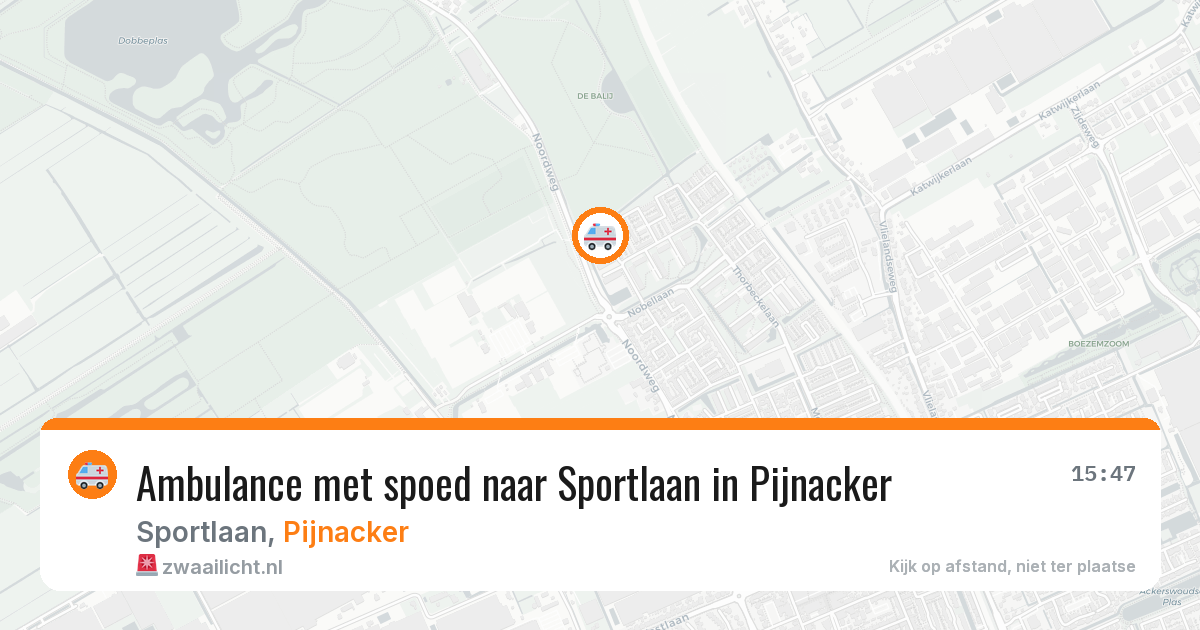 Ambulance met spoed naar Sportlaan in Pijnacker — 23 feb 2026