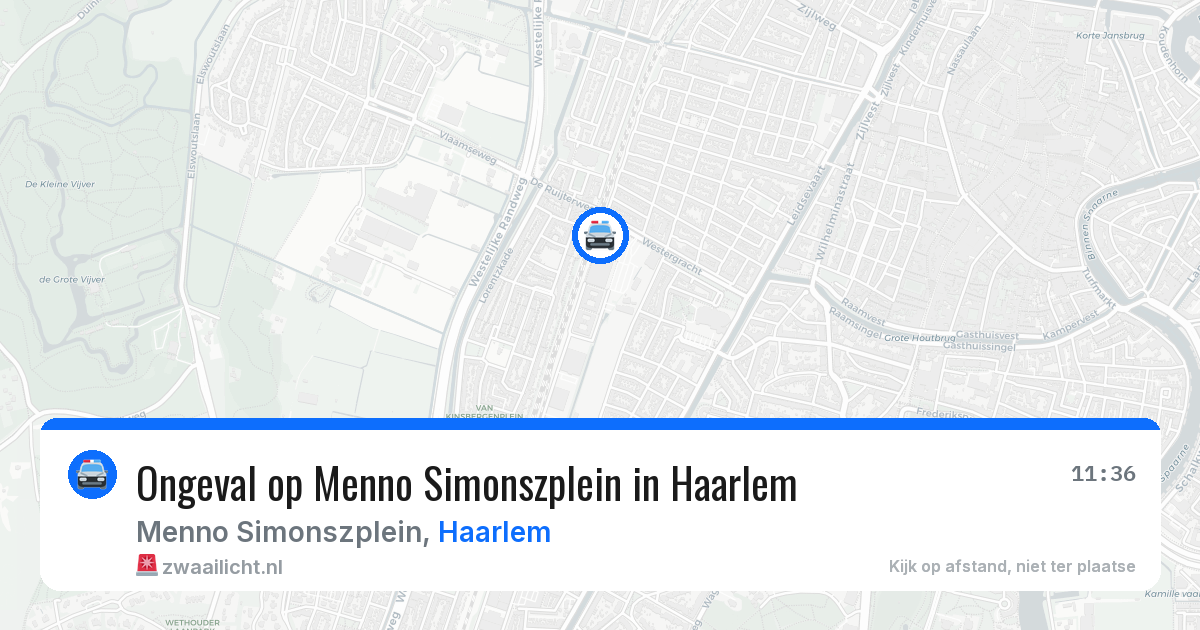 Ongeval op Menno Simonszplein in Haarlem — 15 mrt 2026
