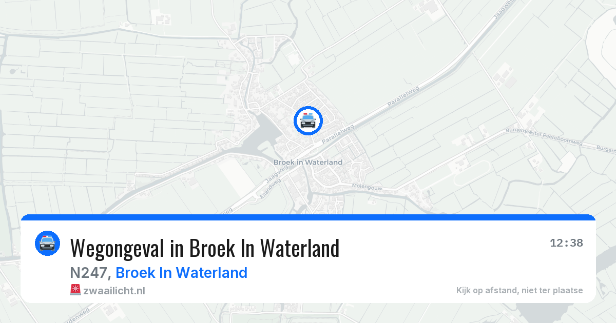 Wegongeval in Broek In Waterland — 14 jun 2026