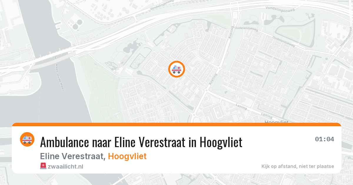 Ambulance naar Eline Verestraat in Hoogvliet — 8 apr 2026